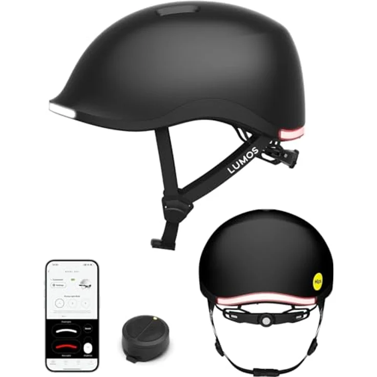 Lumen Labs Lumos Helmet Nyxel MIPS, Halber Helm mit Hartschalenbau, 56 adressierbare LEDs, 7 RGB Farben, Glanz – Bild 1