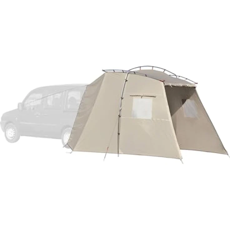Vaude Vorzelt, Zelt für 1 Person, 4.30 kg, freistehend mit Moskitonetz und Sonnenschutz, für VW Caddy und andere Fahrzeuge – Bild 1