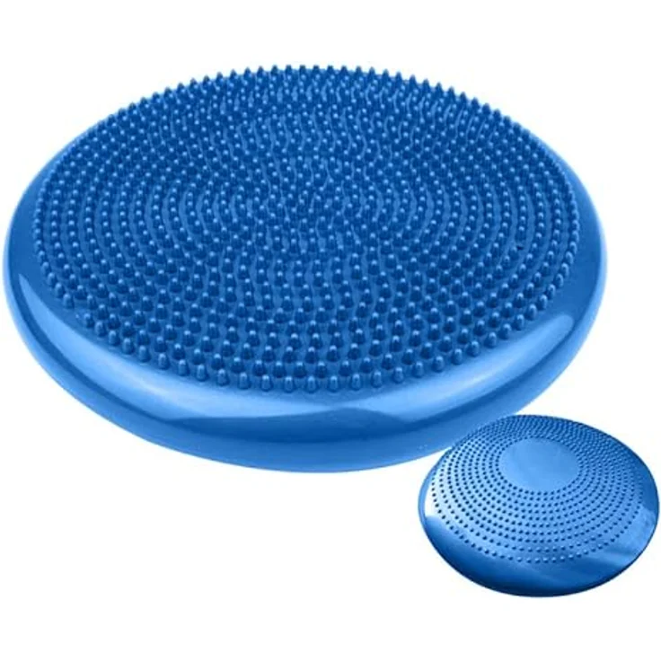 Retoo Ballsitzkissen mit Durchmesser, Balancekissen, Orthopädisches Sitzballkissen, Luftkissen, Pad, Sitzkissen, Bürostuhl , Balance Kissen für Core, Yoga (Blau, 34cm) – Bild 3