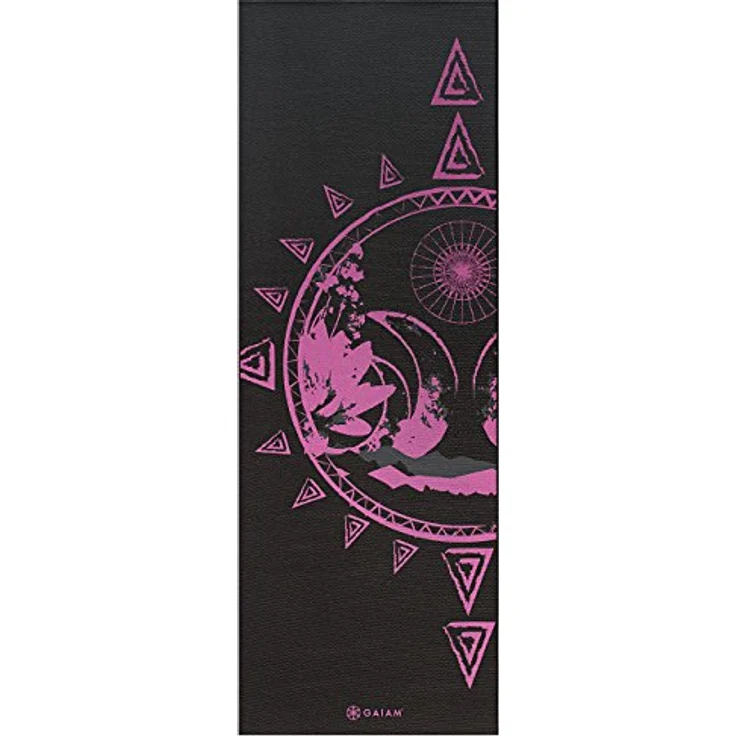Gaiam Yogamatte, 6 mm, reversibel mit rutschfester Struktur, Design – Bild 5