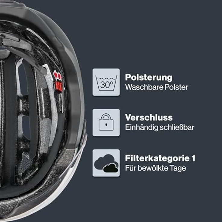 Uvex Finale Visor Fahrradhelm, Jade-Black matt, mit zusätzlichem Schutz und verstellbarem IAS System, 56-61 cm – Bild 3