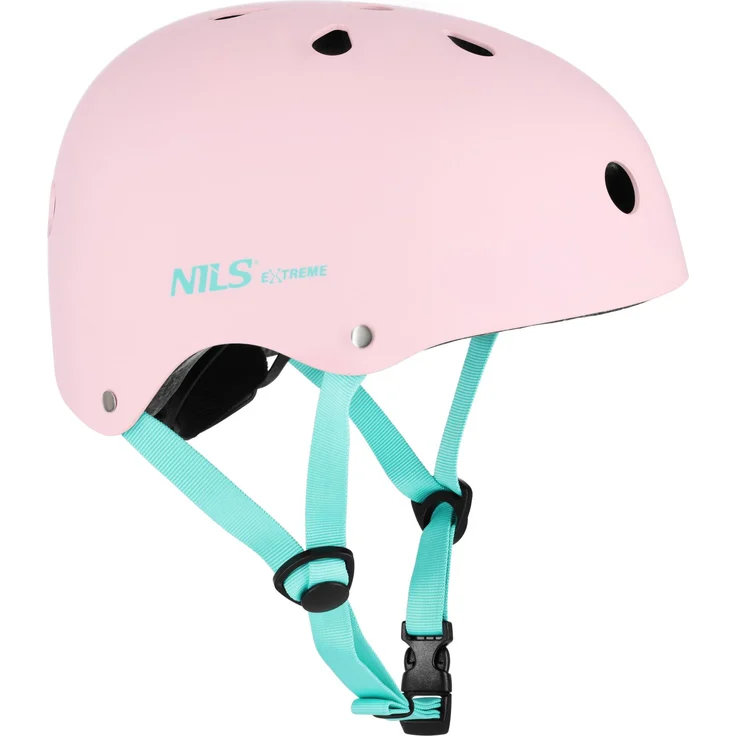 Nils Extreme MTW001-1 Rosa Fahrradhelm, Größe M (55-58 cm) mit Out-Mold-Technologie und verstellbarem Kinnband