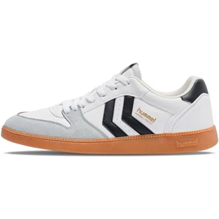Hummel Handball Perfekt SP Indoor Schuhe, atmungsaktives Obermaterial, TPR-Außensohle, weiß/schwarz, Schuhgröße 39 EU – Bild 1