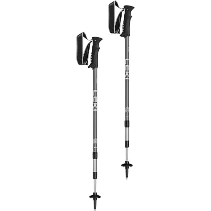 LEKI TR Voyager Wanderstöcke, Silvergray-White, verstellbar 110-145cm – Bild 3