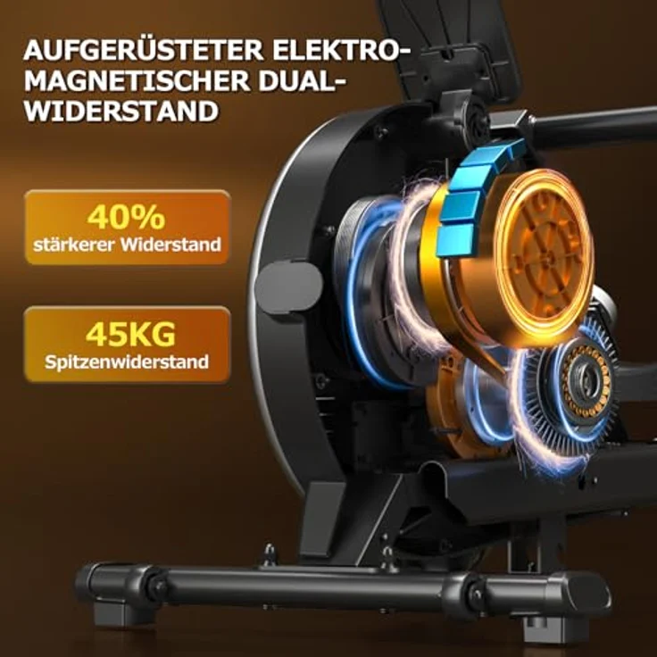 DMASUN Rudergerät 2026, Heimfitness mit 32-stufigem elektr. Magnetwiderstand, verbessertem LCD-Display, APP-Verbindung, leises Training bis 160 kg – Bild 3