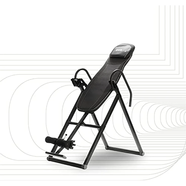 SportPlus Inversionsbank für zuhause, klappbarer Schwerkrafttrainer, Inversion Table mit 4 Inversionswinkel, Streckbank zur Entlastung der Wirbelsäule, Rückenstrecker mit Nutzergewicht bis 135 kg – Bild 1
