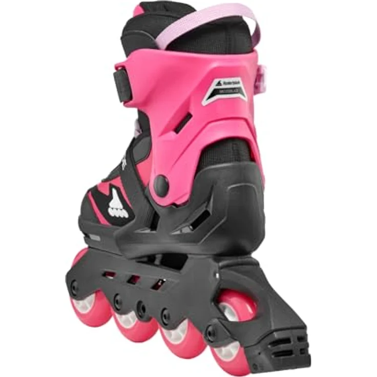 Rollerblade MICROBLADE Inline-Skates für Mädchen, verstellbar in 4 Größen, Schwarz/Rosa, 28-32 – Bild 4
