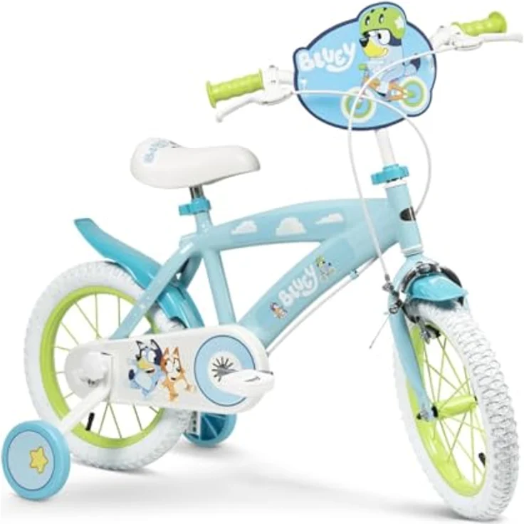Toimsa Bikes 14 Zoll Kinderfahrrad Bluey, 1 Gang, mit Stützrädern, höhenverstellbarem Lenker und Sattel, für Kinder von 4-5 Jahren – Bild 1