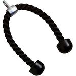 yiqi Unisex – Erwachsene Trizeps-Seil/Bizeps Tau, Schwarz, Doppelendiges