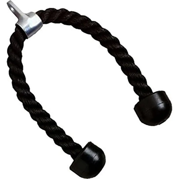 yiqi Unisex – Erwachsene Trizeps-Seil/Bizeps Tau, Schwarz, Doppelendiges