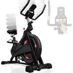 Physionics® Heimtrainer Fahrrad - mit LCD Display, Widerstandseinstellung, Ergometer, Pulsmesser, Sitz und Griff verstellbar - Fitnessbike, Home, Indoor, Fitnessfahrrad, Cycling, Speedbike