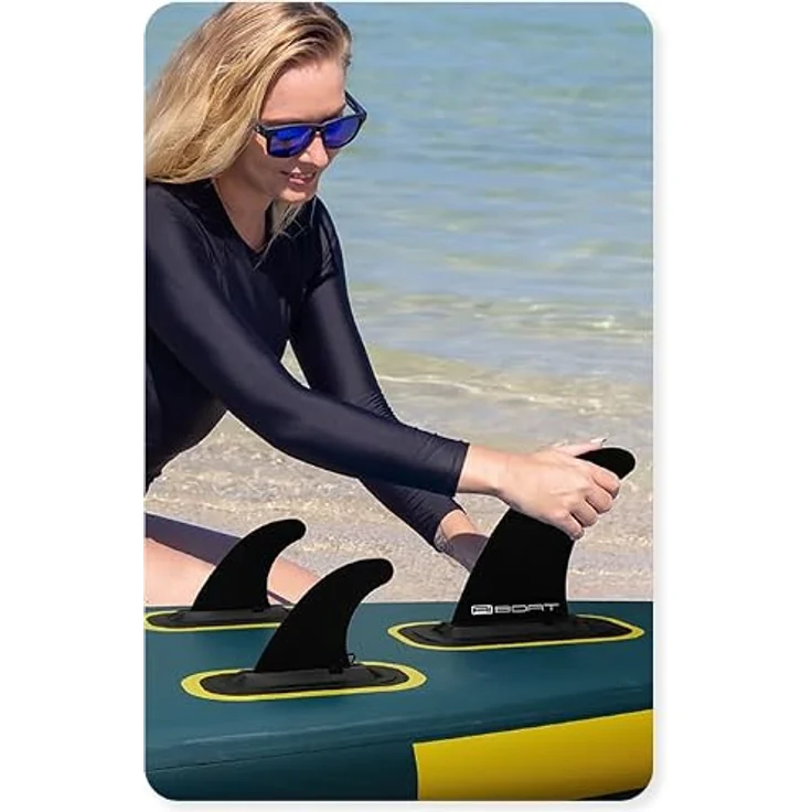 COIL Aufblasbares SUP-Board – Stand Up Komplettset mit Paddel, Pumpe, wasserdichter Handytasche, stabil, 335 cm, 181 kg, Grün – Bild 4