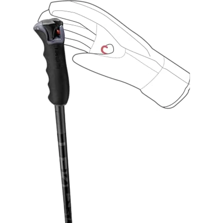 LEKI Detect S Alpin Stöcke, Robuste Aluminium-Skistöcke mit Trigger S ProG Grip, 130 cm, inkl. Pulver- und Alpenkörbe – Bild 5