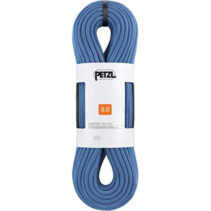 Petzl Contact 9.8 mm, Kletterseil (60 m) für Hallen- und Felsklettern, hoher Grip und langlebiger Mantel