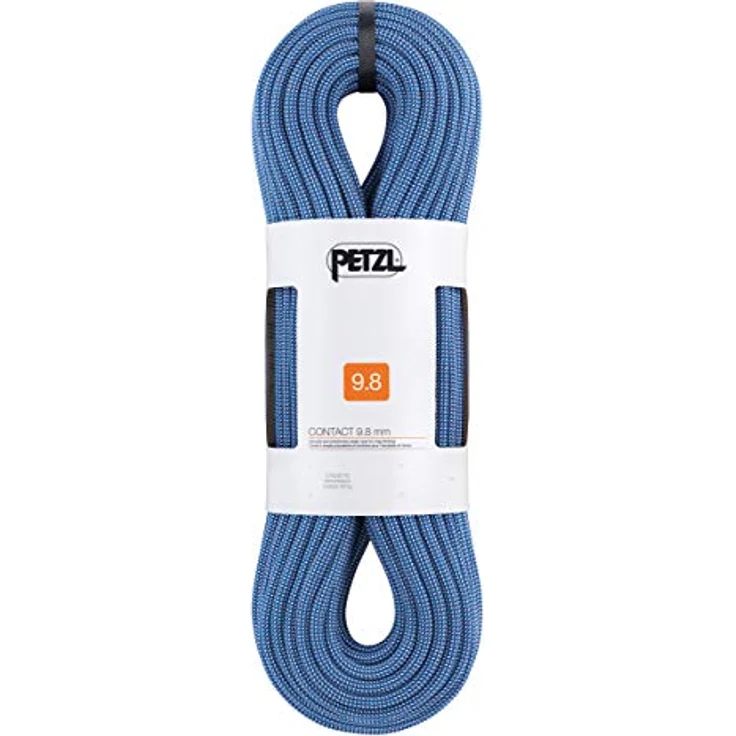 Petzl Contact 9.8 mm, Kletterseil (60 m) für Hallen- und Felsklettern, hoher Grip und langlebiger Mantel – Bild 1