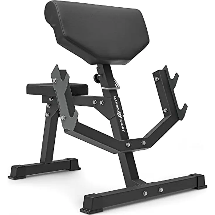 Marbo Sport Curl Pult - Scott Bank MS-L107 2.0, höhenverstellbare Armpolster, Hantelablage, stabile langlebige Konstruktion, Made IN EU
