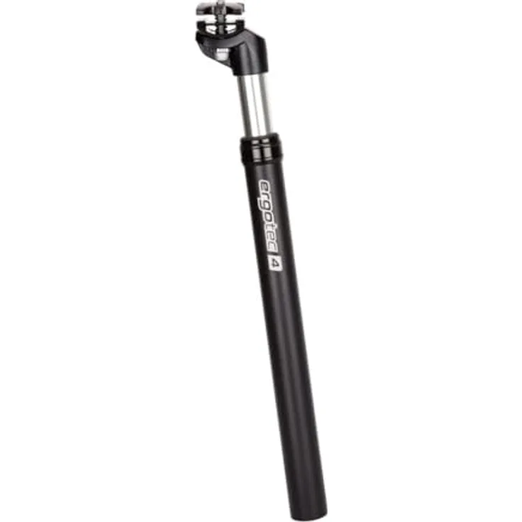 ergotec Ergo Tec Unisex – Erwachsene SP 4 Federsattelstütze, Aluminium, max. Gewicht 90 kg, schwarz, Einheitsgröße