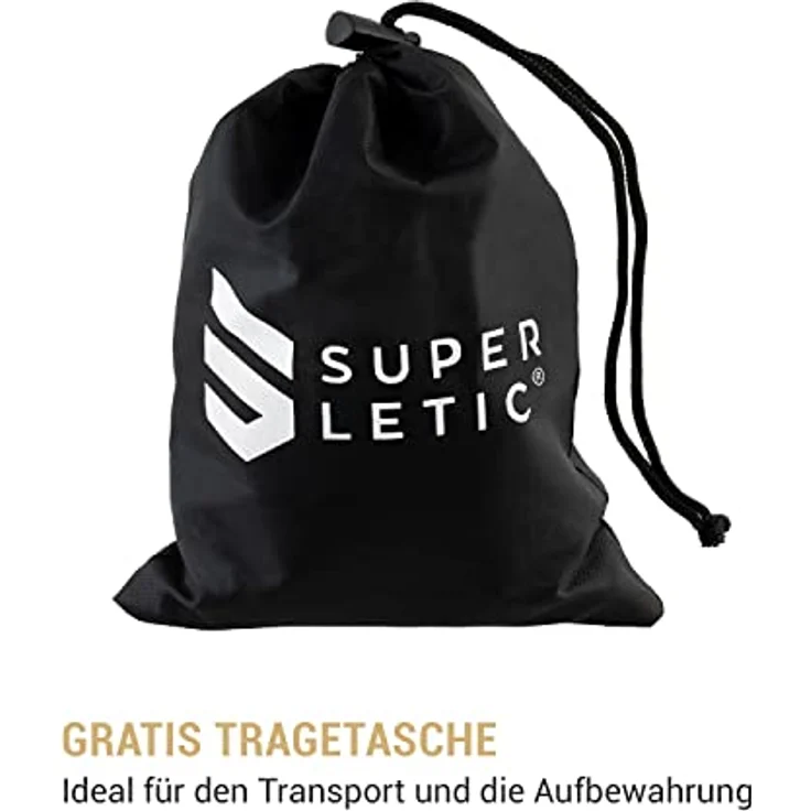 SUPERLETIC Powerband Widerstands-Fitness-Bänder, 5 Stärken für Workout, Yoga und Pilates, Klimmzughilfe, schwarz, inklusive kostenloser Trainingsanleitung – Bild 4