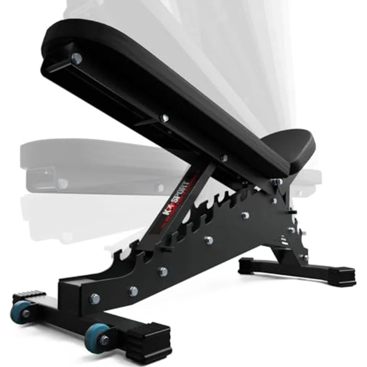 K-Sport: *BLACK LINE* Hantelbank | vielfach verstellbare Multifunktionsbank | extrem belastbare Schrägbank | Premium Trainingsbank bis 350kg belastbar – Bild 2