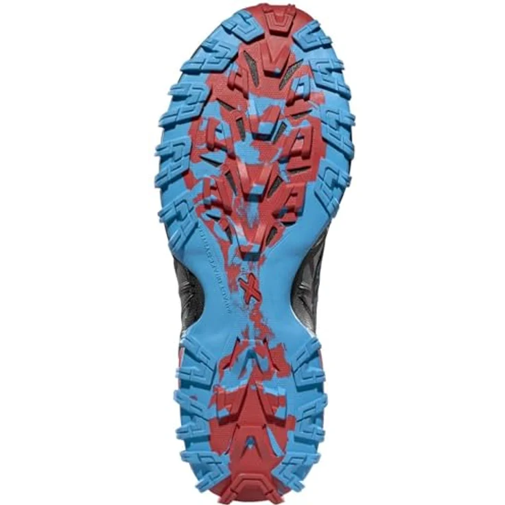 LaSportiva Bushido III Woman GTX, stabiler Laufschuh mit GORE-TEX Membran und FriXion® Red Sohle, Black/Hibiscus, Größe 39 – Bild 3