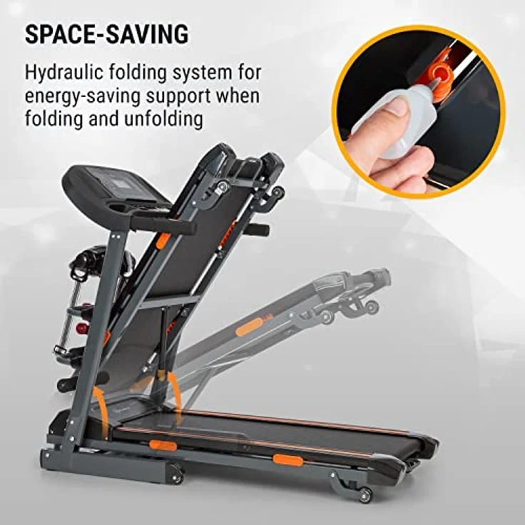 Capital Sports Pacemaker F120 Pro, Laufband mit 1,5 PS Motor, 12 km/h, LowNoise-FX Drive, 4P-AntiShock Suspension und Bluetooth-App-Anbindung – Bild 4