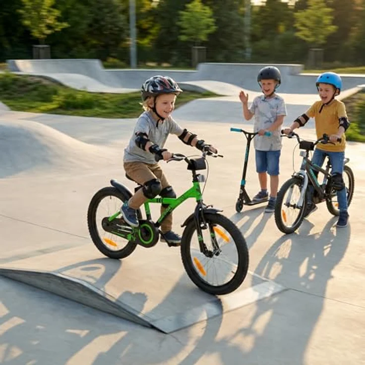 PROMETHEUS BICYCLES HAWK 18 Zoll Kinderfahrrad, 1 Gang, Rücktrittbremse, tiefer Einstieg, für Jungen und Mädchen, TÜV-zertifiziert, stabiler Stahlrahmen, verstellbarer Lenker und Sattel – Bild 5