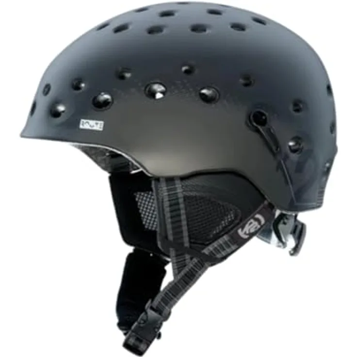 K2 Skihelm Route Black S (51-55 cm), optimal belüftet, BOA FS360 Fit System, abnehmbare Earpads