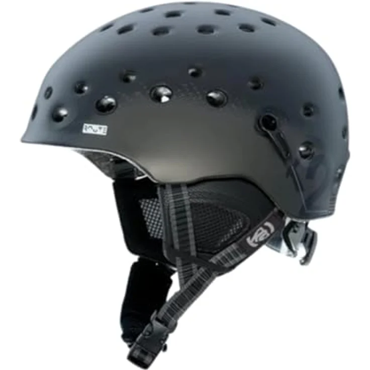 K2 Skihelm Route Black S (51-55 cm), optimal belüftet, BOA FS360 Fit System, abnehmbare Earpads