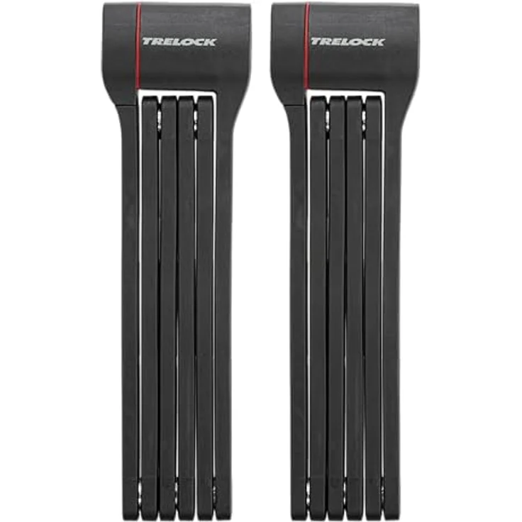 Trelock FS 480 COPS, Veloschloss 100 cm, gummierte Schliessstäbe aus gehärtetem Stahl, um 360 Grad drehbarer Schlosskopf, Wendeschlüssel – Bild 2