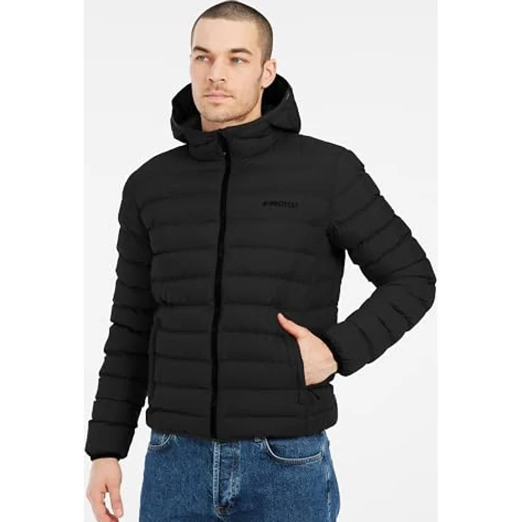 Protest Basso Puffer Jacke Herren, Skijacke aus Recyclingmaterial, einfarbig mit Kontrastreißverschluss, elastische Manschetten – Bild 7