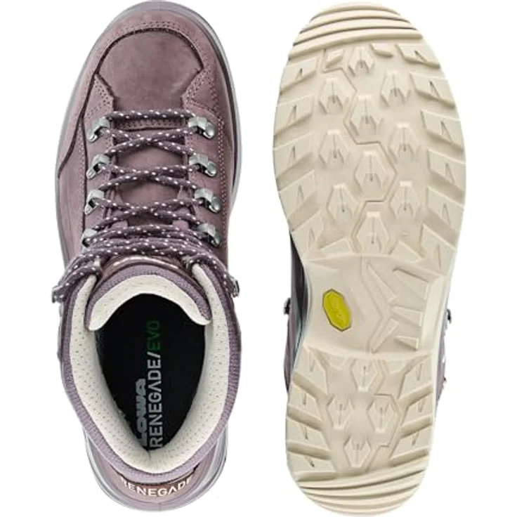 LOWA Renegade EVO GTX MID, Wanderschuhe für Damen mit GORE-TEX® Futter, altrosa/panna, Größe 42 – Bild 6
