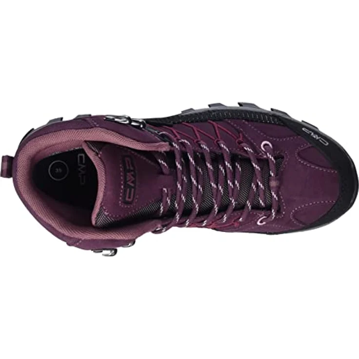 CMP Campagnolo Rigel WP, Damen Wanderschuhe, wasserdicht, Gummisohle, Rot, Größe 37 – Bild 5
