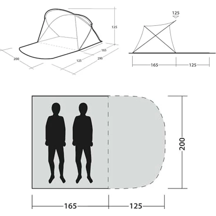 Outwell Strandzelt + Strandmuschel, leichtes Zelt, 2.90 kg – Bild 4