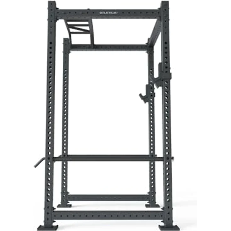 Atletica R8-Base3 Power Rack, 123cm x 123cm, 3mm Stahl auf 75mm Vierkantrohr, Basismodell, Studioqualität – Bild 5