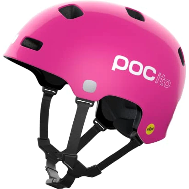 POC Crane Mips, Velohelm mit strapazierfähiger Polycarbonat-Schale, 55 - 58 cm, fluoreszierende Farben und reflektierende Details – Bild 2