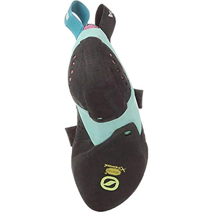 Scarpa Vapor V, Damen Kletterschuhe mit abriebfester Gummi-Sohle, Klettverschluss, Größe 36, Türkis – Bild 2