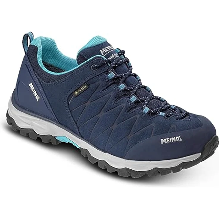 Meindl Mondello Lady GTX, Wasserdichte Trekkingschuhe mit griffiger Gummisohle und Obermaterial aus Velourleder, Marine/Türkis, EU 39 – Bild 2