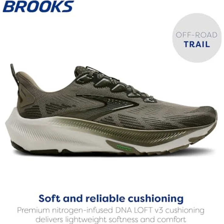 Brooks Ghost Trail 1104751D319OLIVE, Trailrunningschuhe mit DNA LOFT-Dämpfung und hervorragendem Grip, olivgrün – Bild 2