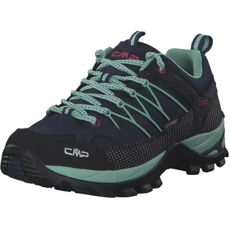 CMP Campagnolo Rigel WP, Damen Wanderschuhe, wasserdicht mit Gummisohle und Knöchelstütze, Blau – Bild 1