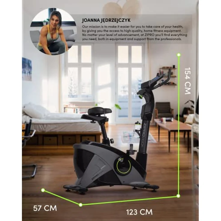 Zipro Heimtrainer Fahrrad Rook, Ergometer Fitnessbikes, Magnetisches Fahrradtrainer, Ergometer Fahrrad bis 150kg, Indoor Bike, Trainingsfahrrad für zuhause, Fahrradergometer Kabelgebunden – Bild 2