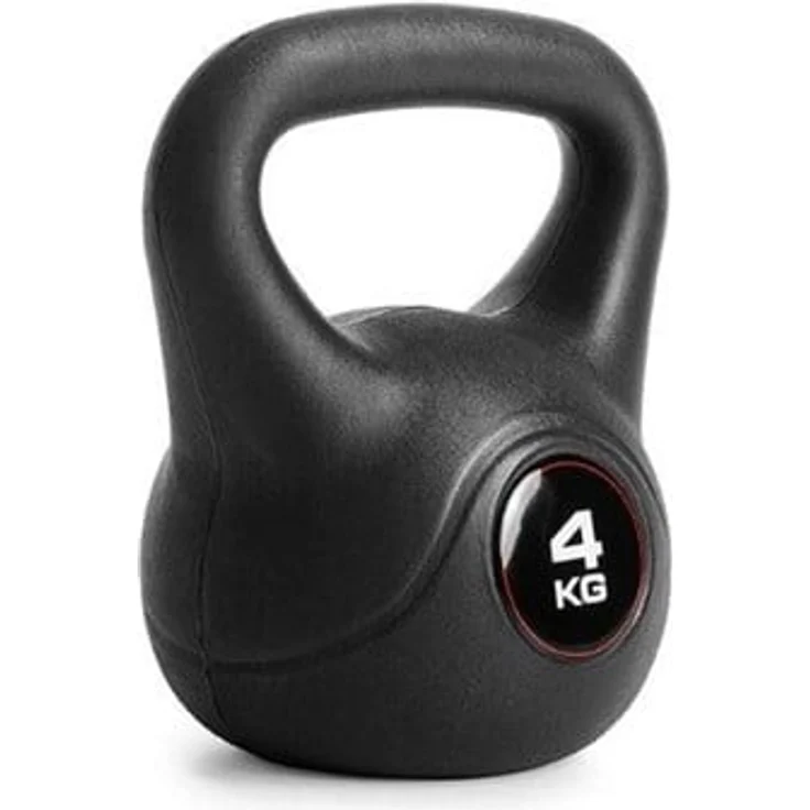 Gymstick Vinyl Kettlebell 4kg, funktionale Fitnesskugel für effektives Ganzkörpertraining