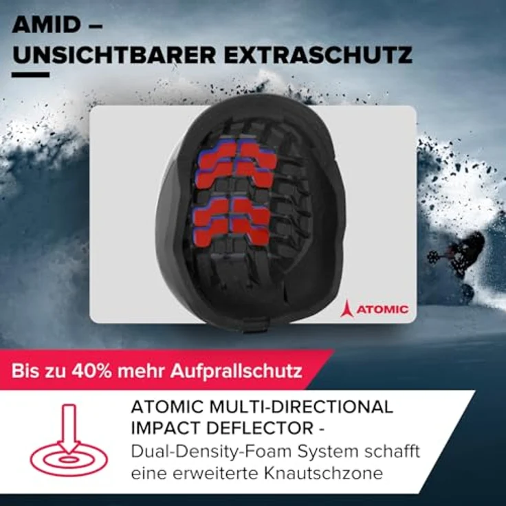ATOMIC REVENT JR Skihelm, weiß, Größe 51–55, 360° Fit System, Aircon Belüftungssystem, Holo Core für maximale Stoßdämpfung – Bild 3