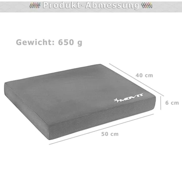 MOVIT Balance Pad DYNAMIC BASE, Koordinationsmatte für gelenkschonendes Training, 10 Farben, Schwarz – Bild 4