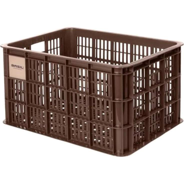 Basil Crate L, Velokorb aus Kunststoff, 40 l, braun, 49,8x39x26,5 cm – Bild 1
