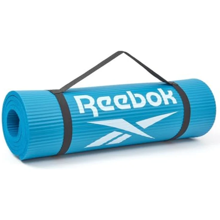 Reebok Training Mat - 10mm - Blue, Yogamatte mit geriffelter Unterlage für stabiles Bodentraining – Bild 5