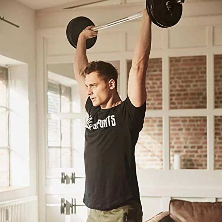 GORILLA SPORTS® Langhantelstange - Ø 30mm, 120 cm / 150 cm / 170 cm länge, mit 2 Federverschlüssen, bis 200kg Belastbar, Chrom - Langhantel, Hantelstange, Hantel, Langhantel-Stange (120 cm) – Bild 4