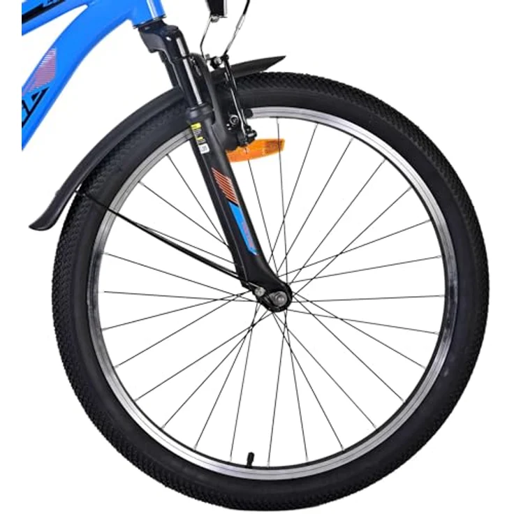 Volare Kinderfahrrad Cross 24 Zoll für Jungen in Blau, mit Handbremse und Rücktrittbremse – Bild 5