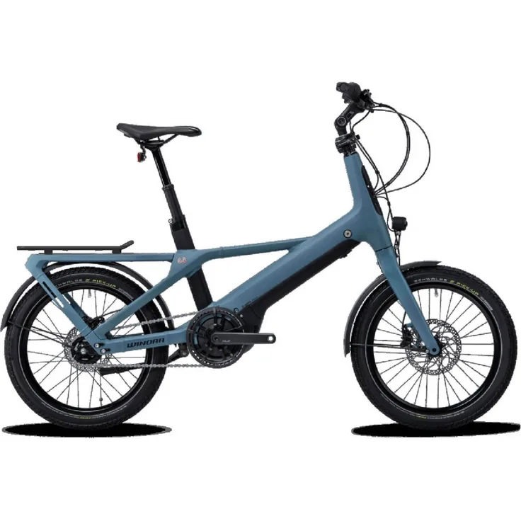 Winora radius Kompaktrad eBike, 20 Zoll Cityrad mit 500Wh Bosch Motor, grau