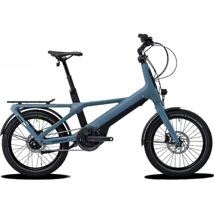 Winora radius Kompaktrad eBike, 20 Zoll Cityrad mit 500Wh Bosch Motor, grau