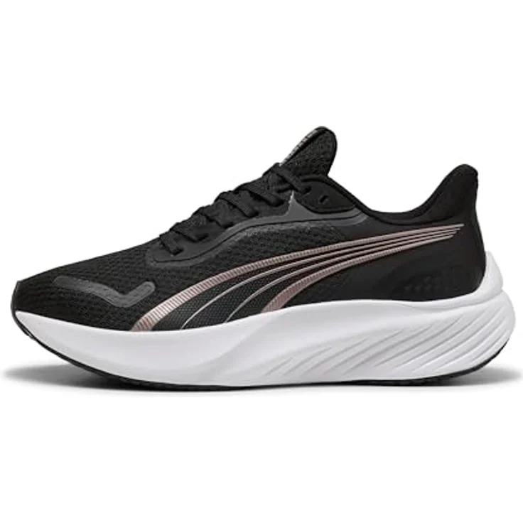 PUMA Damen-Sneaker Pounce Lite, ultraleichter Laufschuh aus recycelten Materialien, schwarz-Rose-Gold-Weiß, UK Größe 6 – Bild 3